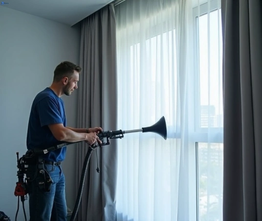 Professional commercial curtain cleaning process equipment Matty Curtain Cleaning marrickville-south-nsw
