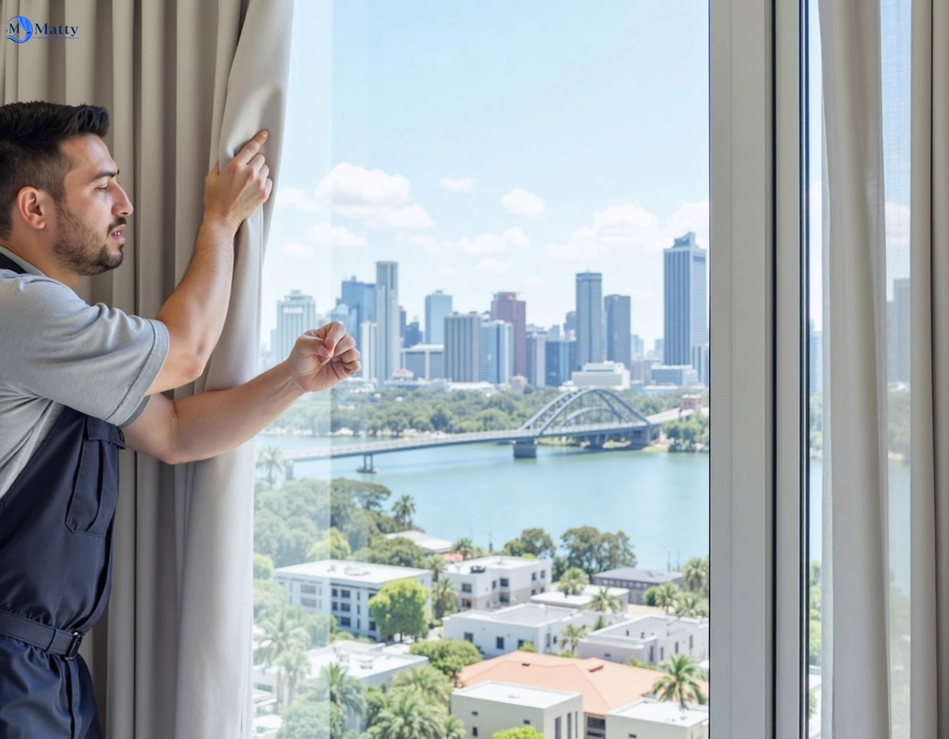 Professional curtain steam cleaning service marrickville-south-nsw QLD by Matty Curtain Cleaning