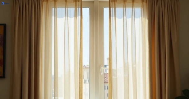Dusty and dull curtains in marrickville-south-nsw before steam cleaning